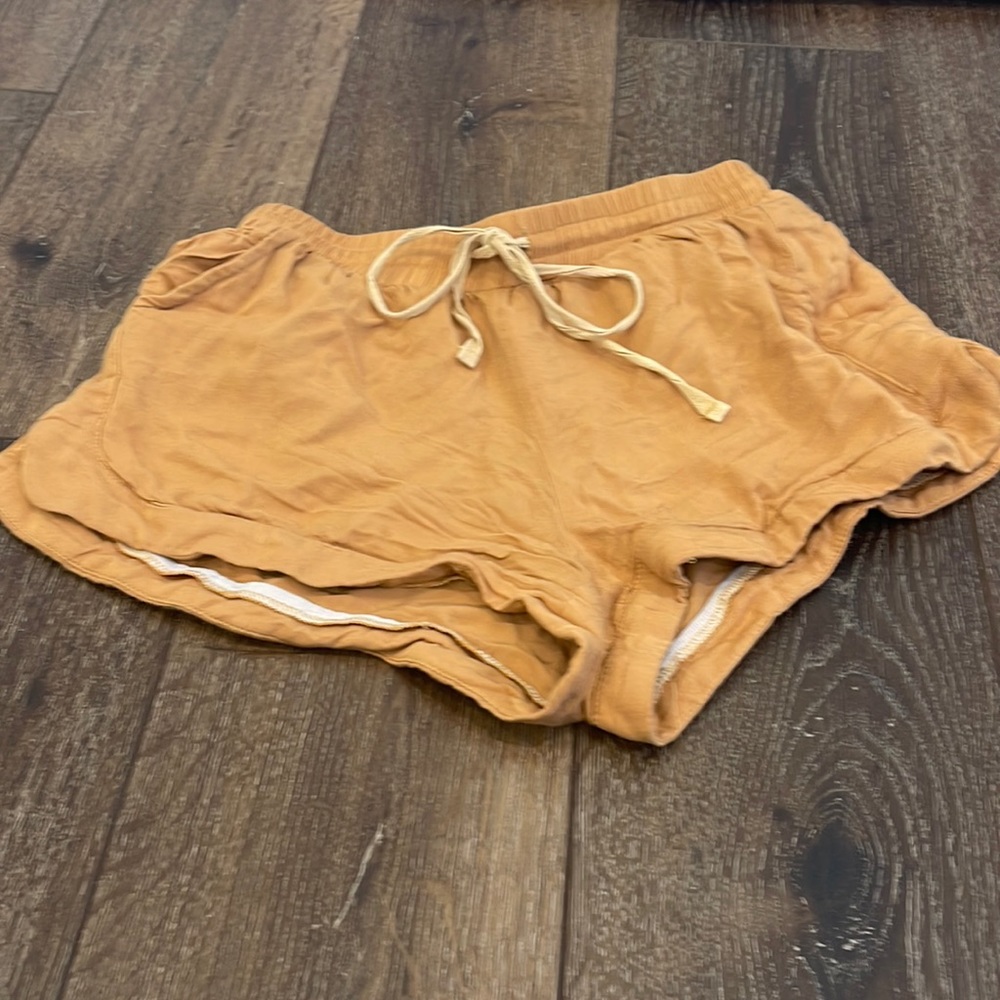 Tan colored shorts